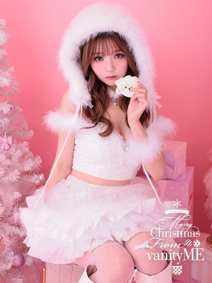 【3点セット】HUG ME ふわふわ サンタ ホワイト vcsst-250175