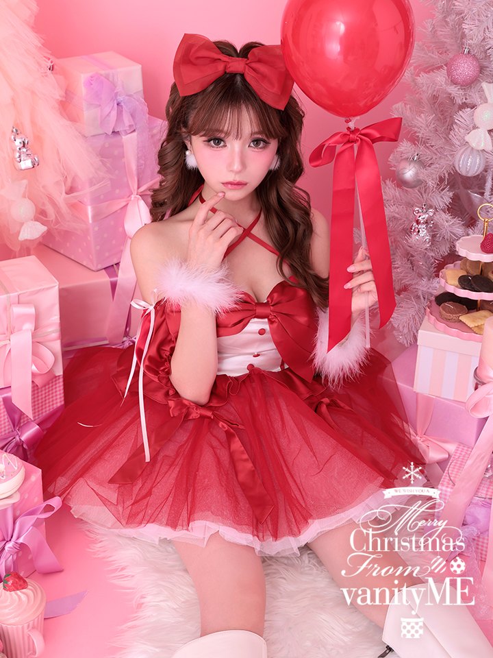 【2点セット】vanityME. × MIYANISHIYAMA 約束ドレス レッド サンタ [みゆちゃん着用]  vcsst-250153-1-my