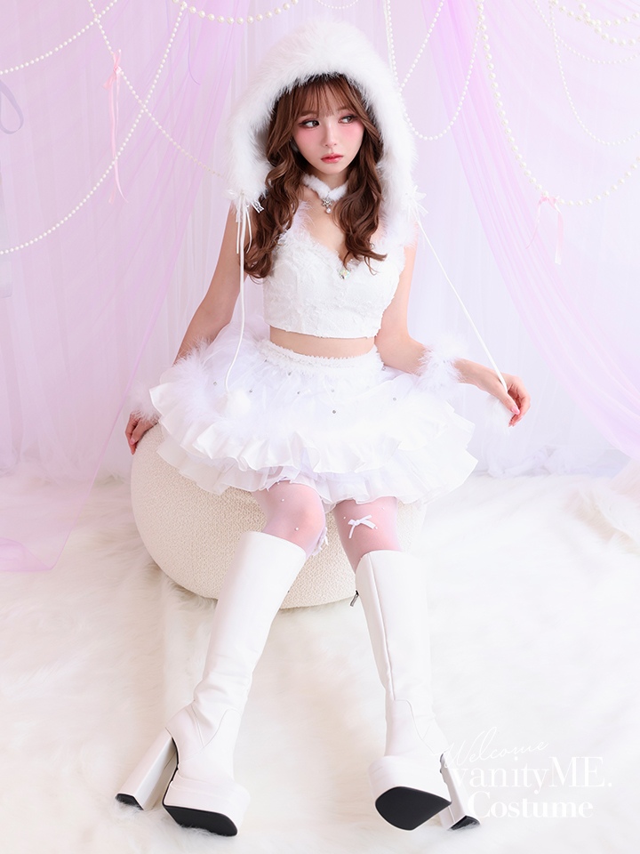 【3点セット】HUG ME ふわふわ ホワイト vcsot-250175