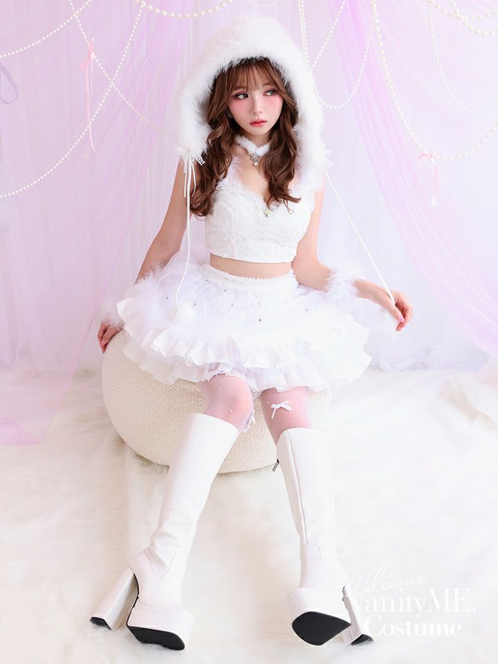 【3点セット】HUG ME ふわふわ ホワイト vcsot-250175