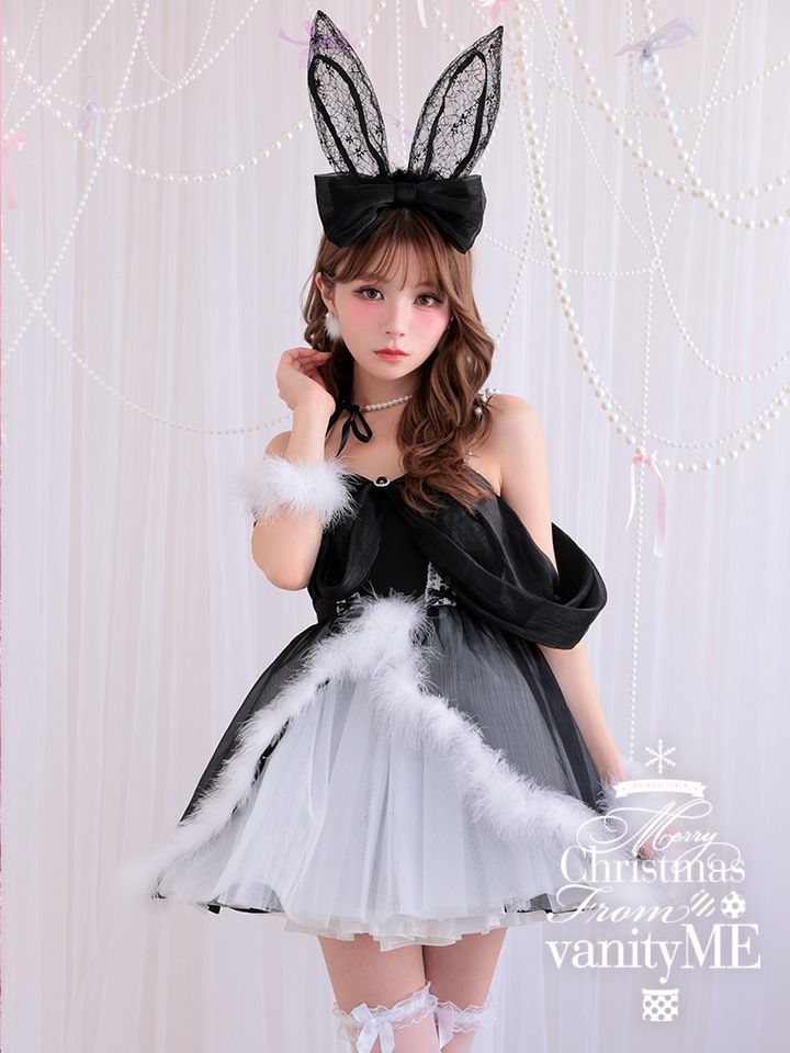 【3点セット】Alice in bunny party アリスインバニーパーティー ブラック vcsbn-250170-2b