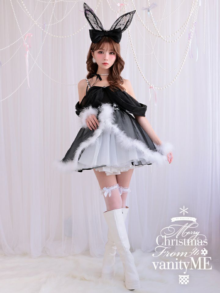 【3点セット】Alice in bunny party アリスインバニーパーティー ブラック vcsbn-250170-2b