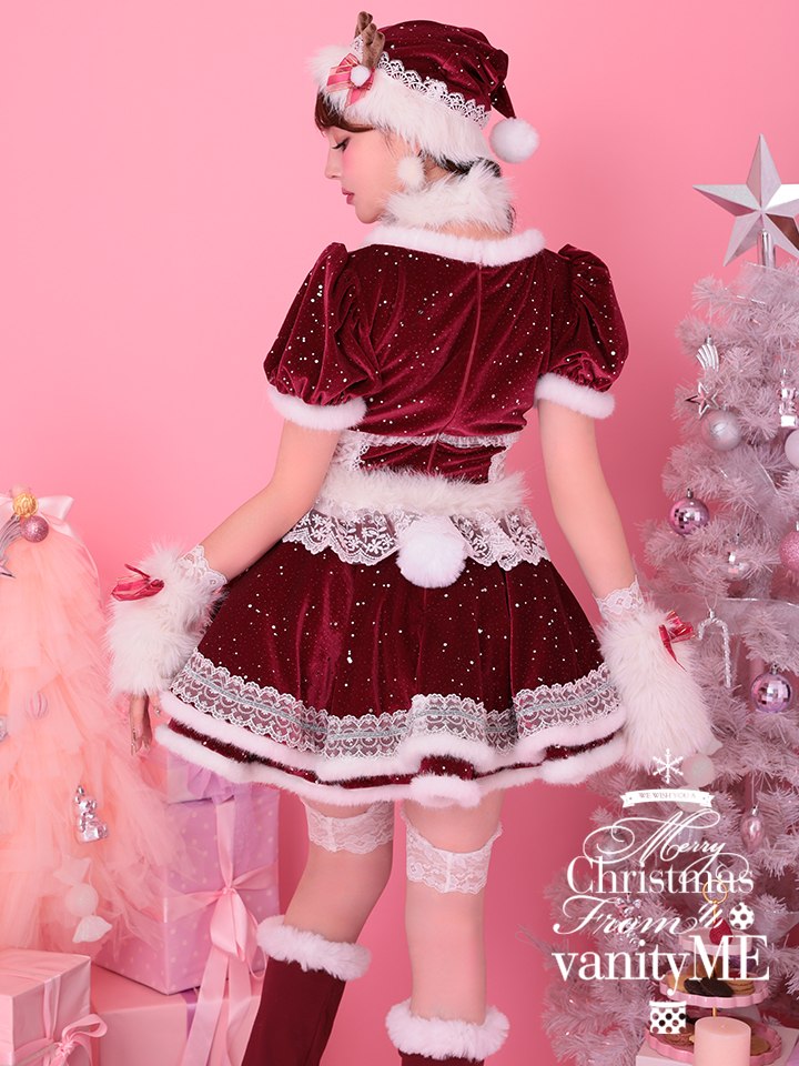 【10点セット】Malymoon マリームーン スノーフルールトナカイサンタ レッド [ナナちゃん着用] mlcs25053