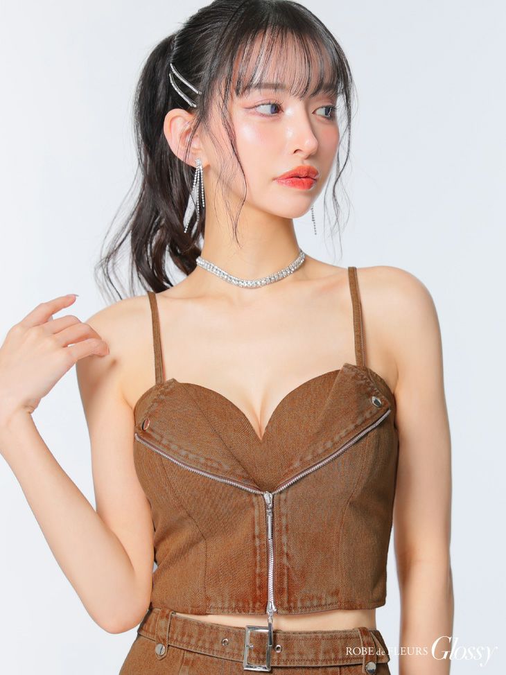 Glossy ローブドフルールグロッシー 【XSサイズあり】ジップデザイン