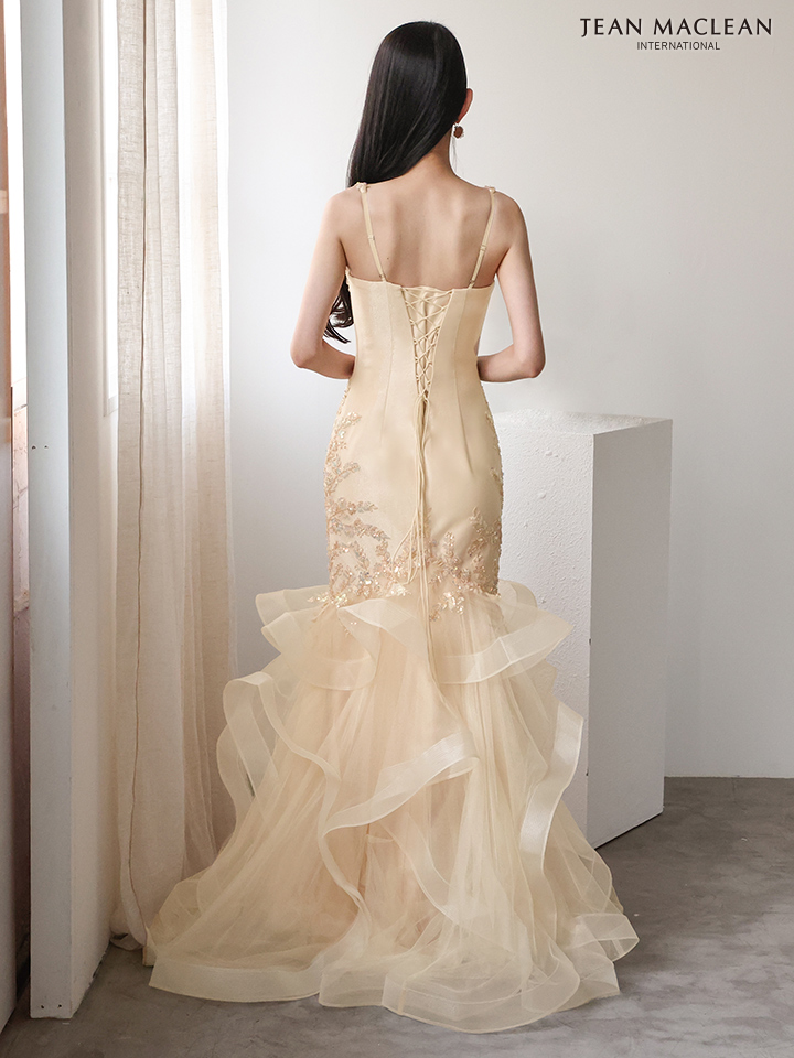 JEAN MACLEAN ジャンマクレーン ラグジュアリースパンコール/ビジュー刺繍/マーメイド/タイト ロングドレス ja51953-c