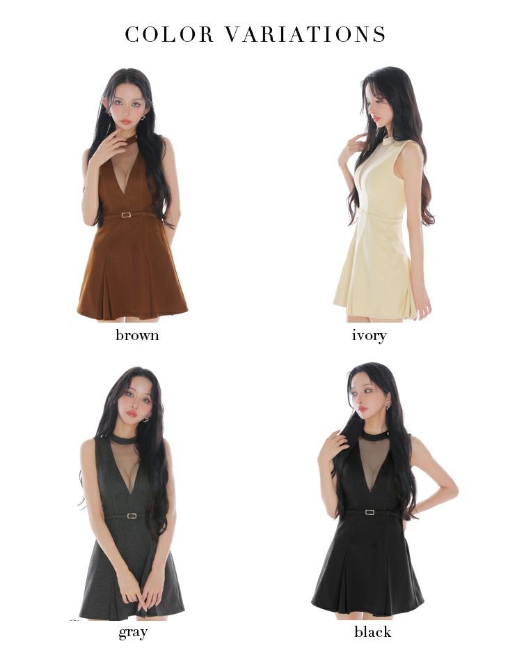 Glossy ローブドフルールグロッシー 【XSサイズあり】チュールメルトンホルターベルトミニキャバドレス gl3957