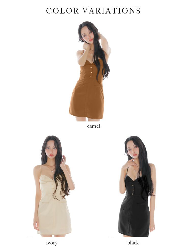 Glossy ローブドフルールグロッシー【XSサイズあり】ツイルフロントボタンキャミタイトミニキャバドレス gl4148