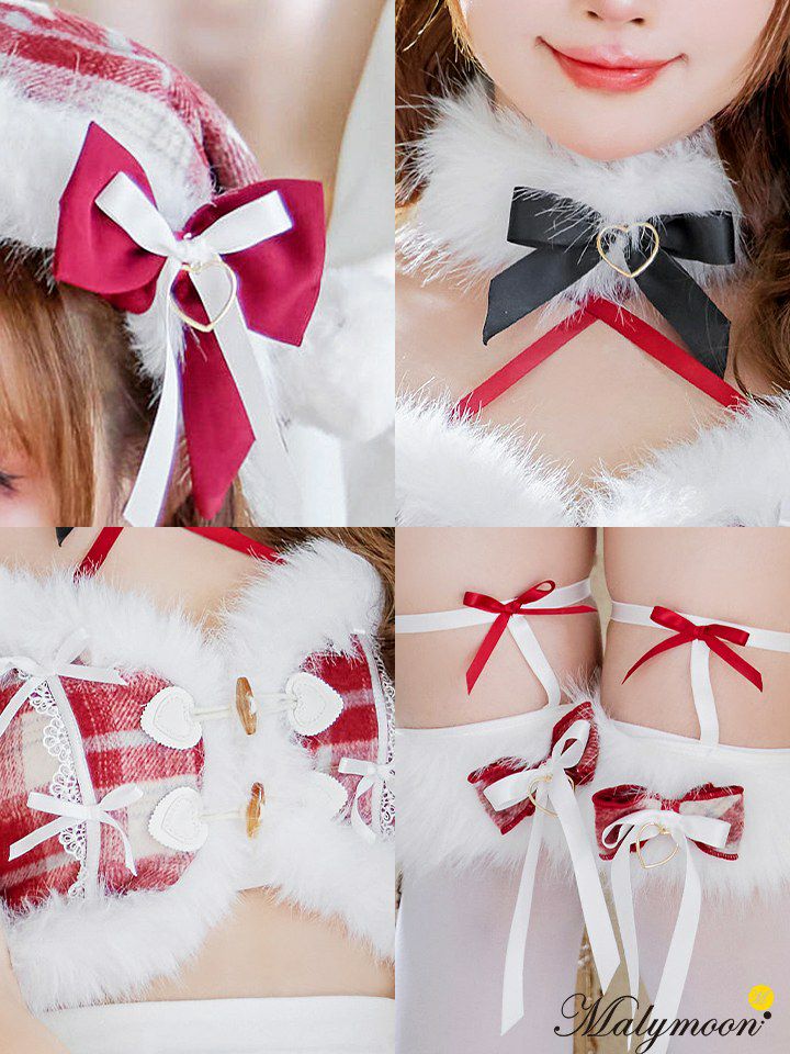 【8点セット】Malymoon マリームーン ポムベリードールサンタセットアップドレス レッド mlcs25077