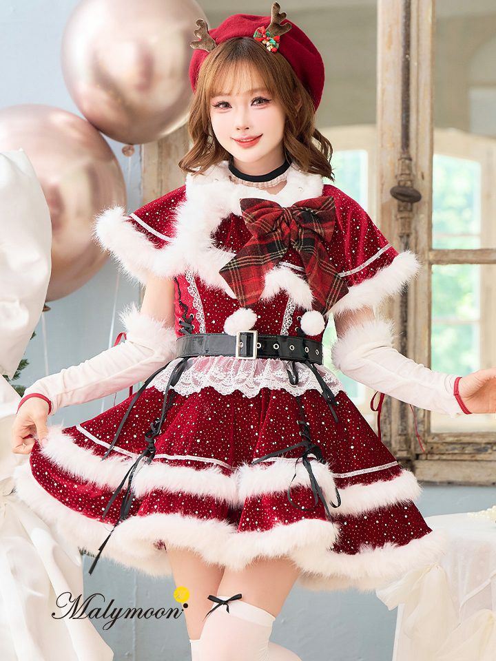 【12点セット】Malymoon マリームーン ルージュベルベットビジュートナカイ レッド mlcs25064