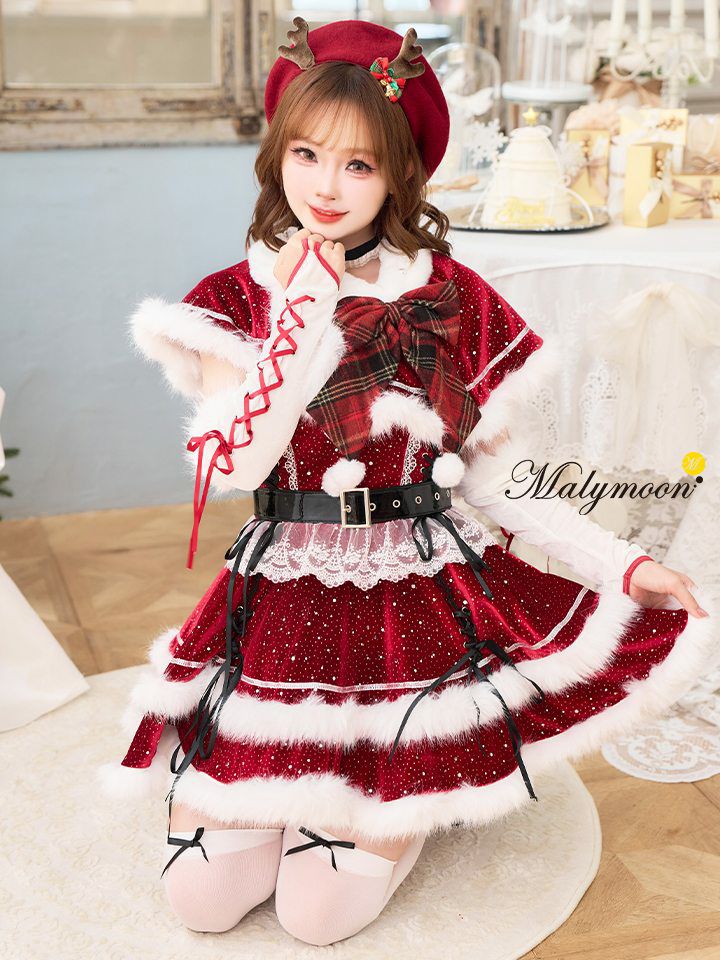 【12点セット】Malymoon マリームーン ルージュベルベットビジュートナカイ レッド mlcs25064