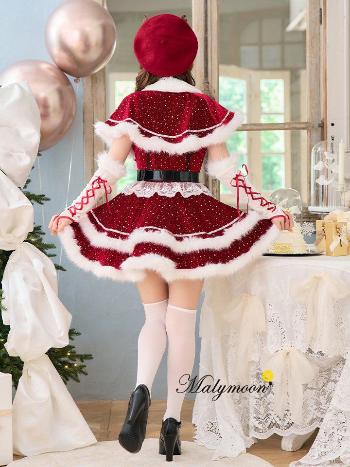 【12点セット】Malymoon マリームーン ルージュベルベットビジュートナカイ レッド mlcs25064