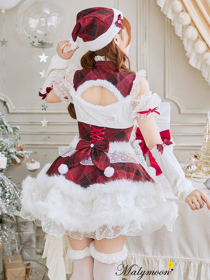 【6点セット】Malymoon マリームーン ロイヤルツインリボンドールサンタ  レッド mlcs25081