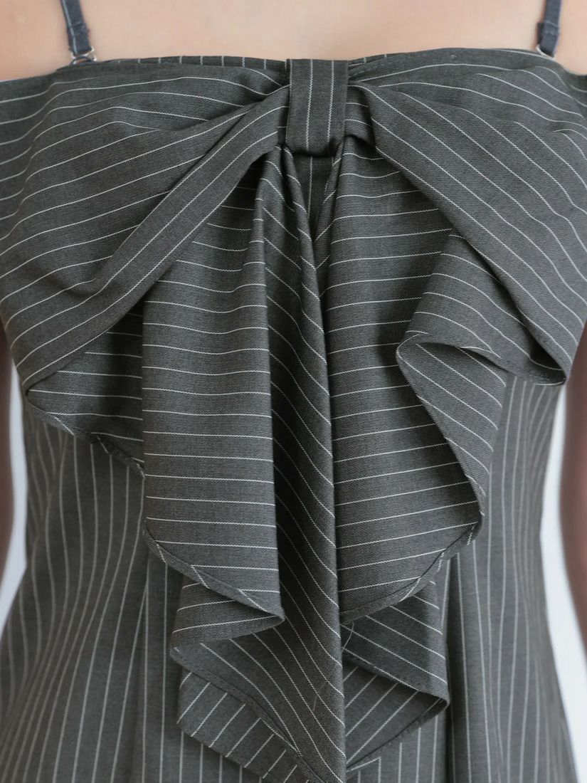 AngelR エンジェルアール ベアトップビックリボンストライプフレアマイクロタイトミニドレス ar25253-ks