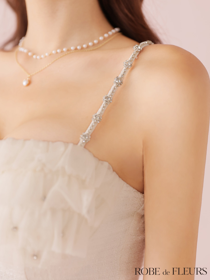 ROBE de FLEURS ローブドフルール 【XSサイズあり】ラメ入り薄手ツイードフレアミニキャバドレス fm4132