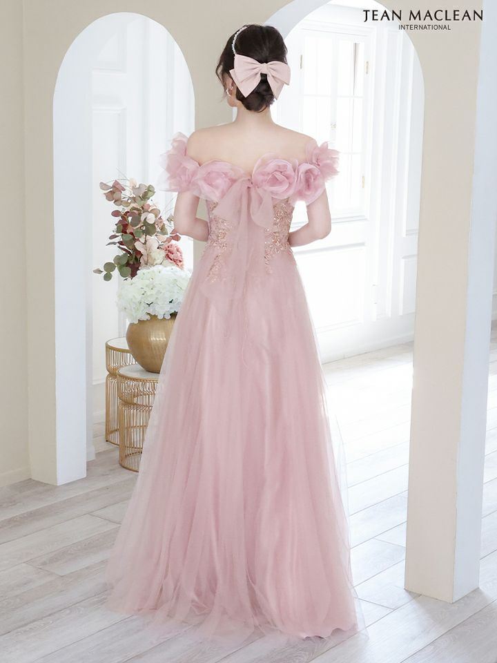 JEAN MACLEAN ジャンマクレーン ローズモチーフショール付き/4wayアレンジ/スパンコール/姫/ロングドレス ja41729