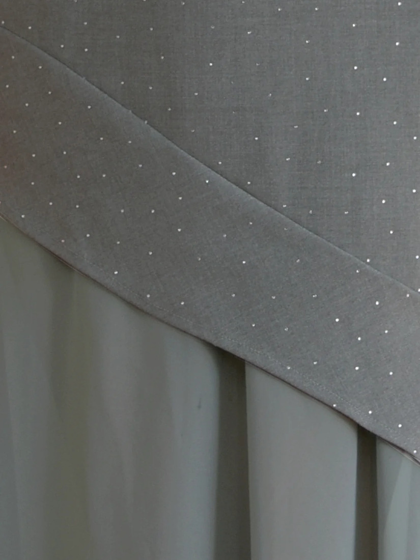 AngelR エンジェルアール アシンメトリーデザインシフォンラメロングミニドレス ar25872-ks