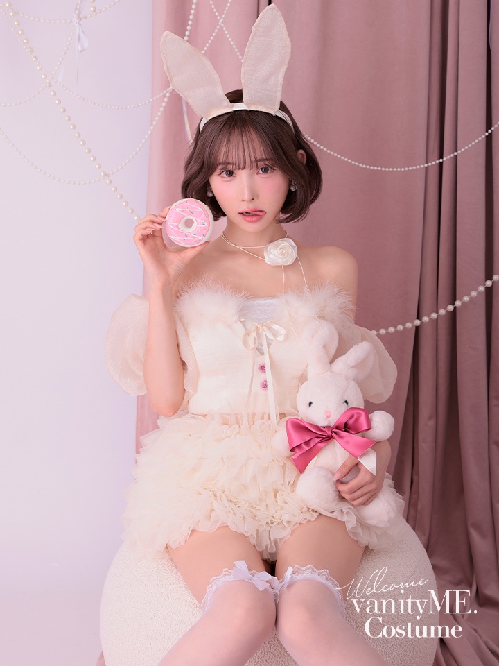 【3点セット】lulu Lilly Bunny. ルル リリー バニー アイボリー [ソンアミちゃん着用] vcsbn-240319-2-sn