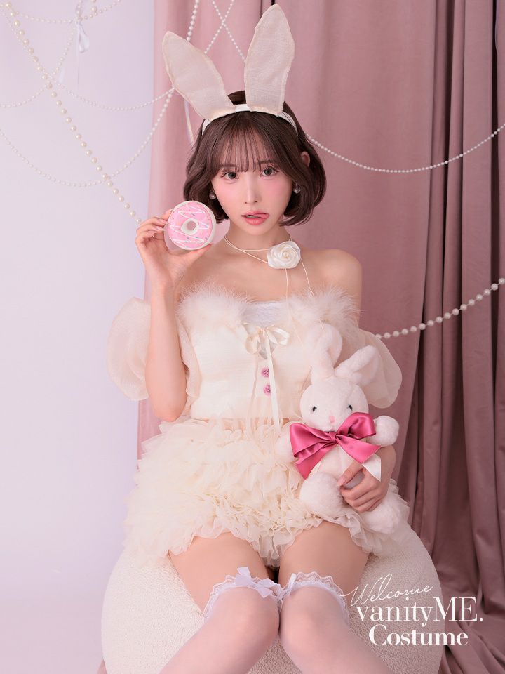 【3点セット】lulu Lilly Bunny. ルル リリー バニー アイボリー [ソンアミちゃん着用] vcsbn-240319-2-sn