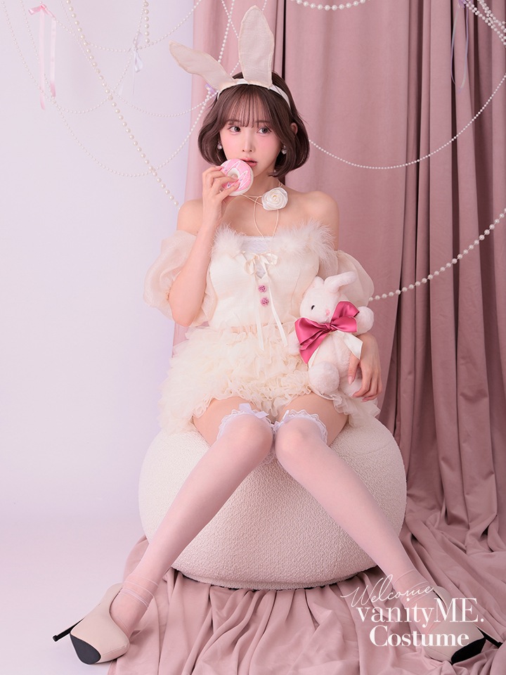 【3点セット】lulu Lilly Bunny. ルル リリー バニー アイボリー [ソンアミちゃん着用] vcsbn-240319-2-sn