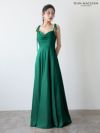 JEAN MACLEAN ジャンマクレーン ラグジュアリーサテン/ワンカラー/リボンショルダー/ドレープ/Aライン/フレア/ロングドレス ja51975-c
