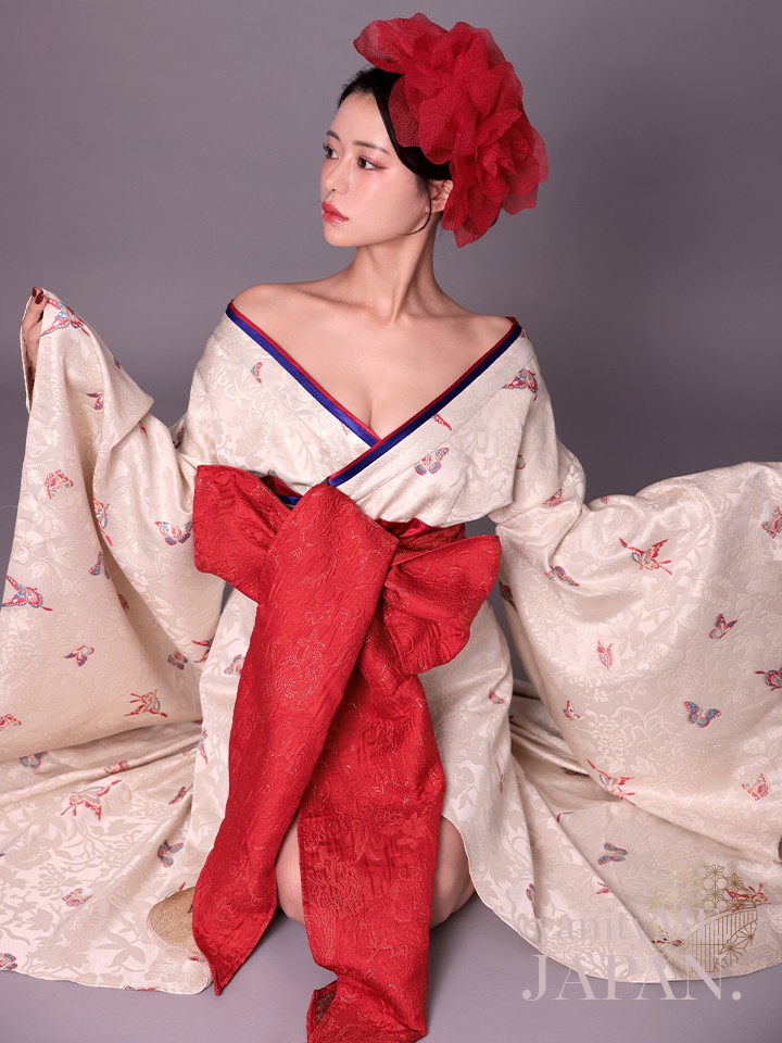 花魁 コスプレ 和柄 本格和装 着物 花魁ドレス 椿 TSUBAKI｜vcsot-250675