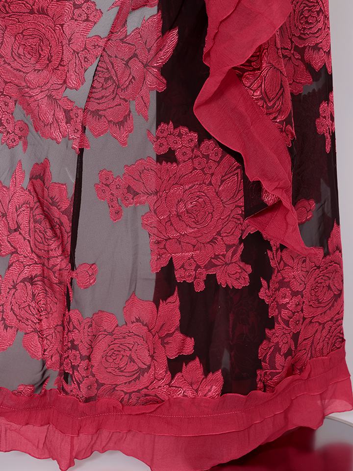 【2点セット】花魁 大奥 コスプレ 金箔牡丹 黒×金 和柄 本格和装 着物 花魁ドレス｜vcsot-250756-1