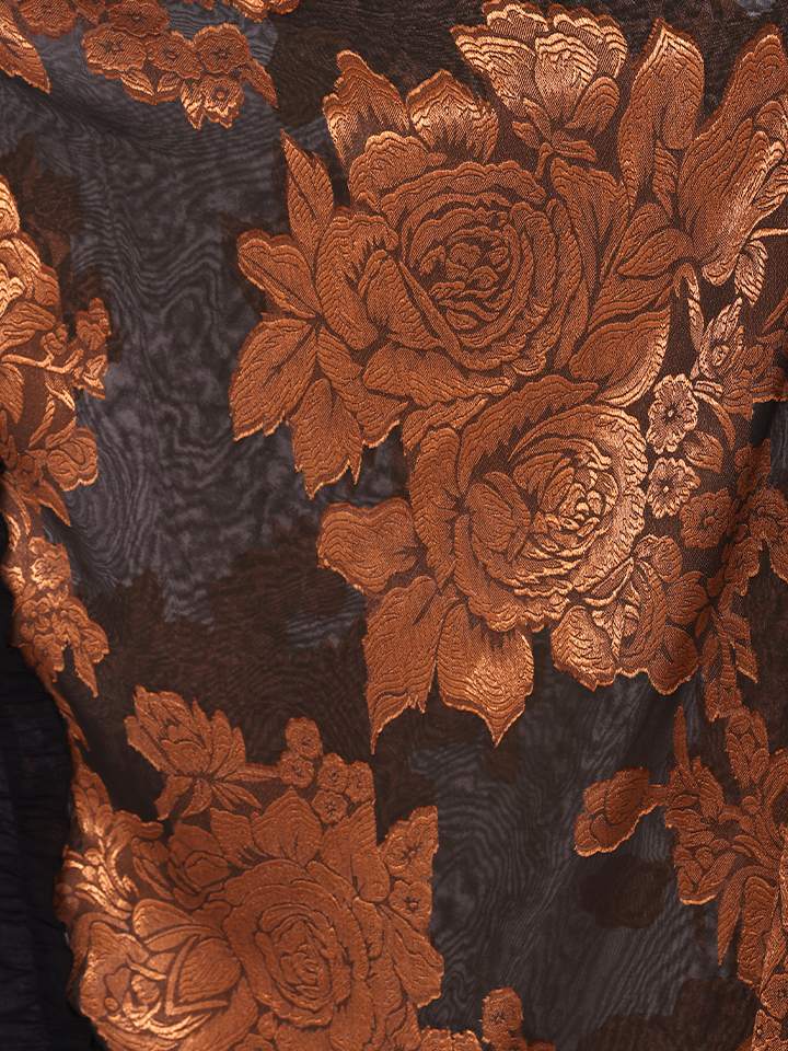 【2点セット】花魁 大奥 コスプレ 金箔牡丹 黒×金 和柄 本格和装 着物 花魁ドレス｜vcsot-250756-1