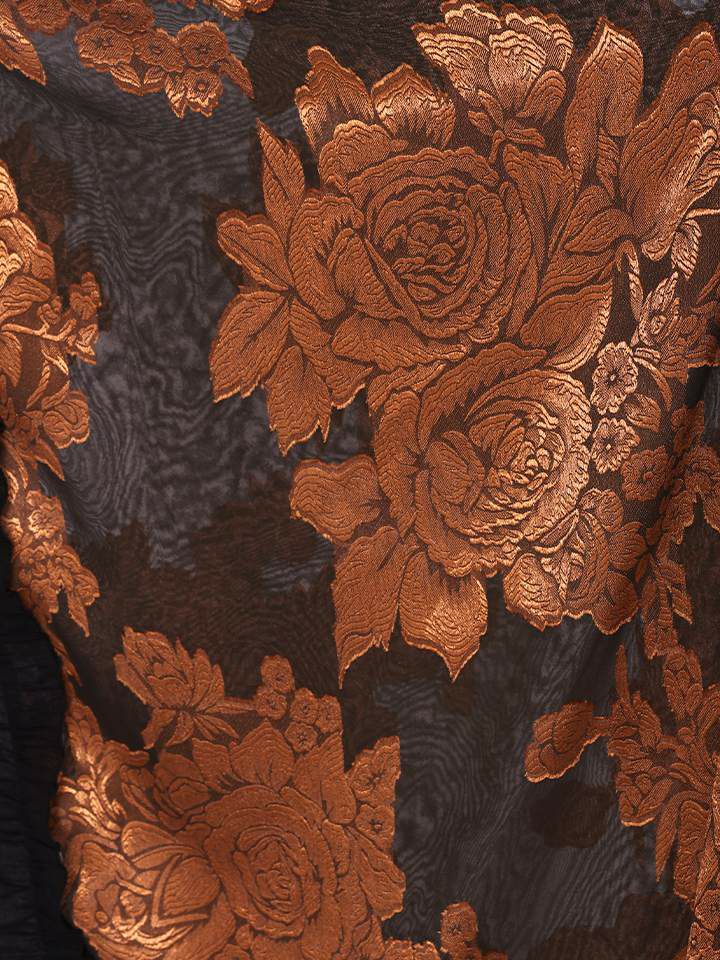 【2点セット】花魁 大奥 コスプレ 金箔牡丹 黒×金 和柄 本格和装 着物 花魁ドレス｜vcsot-250756-1