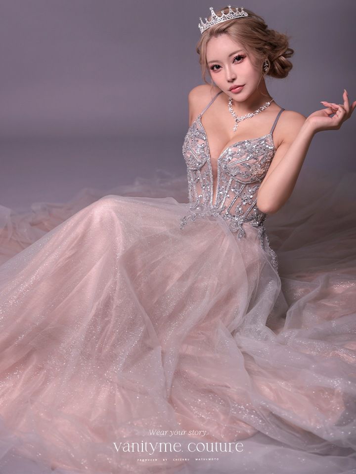 vanityME.couture. バニティミークチュール Eclat Lumiere（エクラ・リュミエール）ロングドレス vctr-l-cc0881