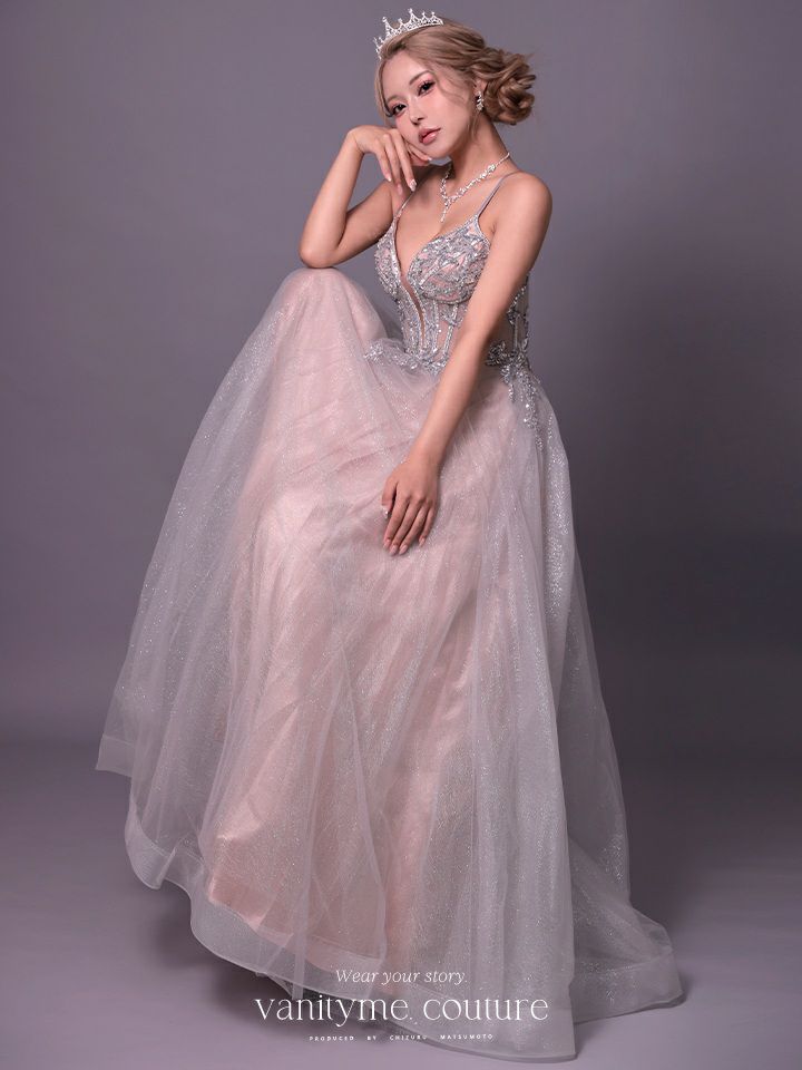 vanityME.couture. バニティミークチュール Eclat Lumiere（エクラ・リュミエール）ロングドレス vctr-l-cc0881