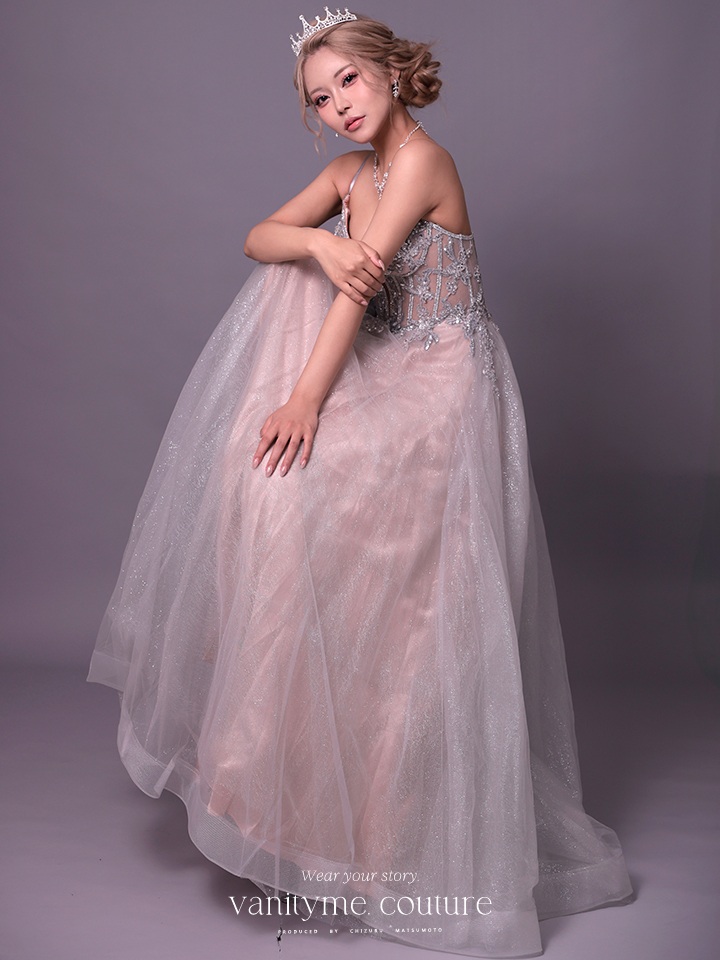 vanityME.couture. バニティミークチュール Eclat Lumiere（エクラ・リュミエール）ロングドレス vctr-l-cc0881