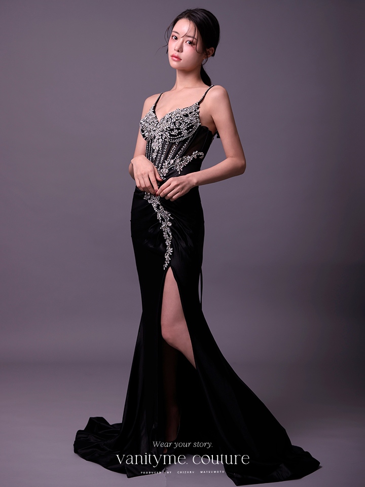 vanityME.couture. バニティミークチュール Eclat Noir（エクラ・ノワール）ロングドレス vctr-l-cm383