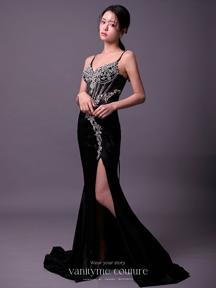 vanityME.couture. バニティミークチュール Eclat Noir（エクラ・ノワール）ロングドレス vctr-l-cm383