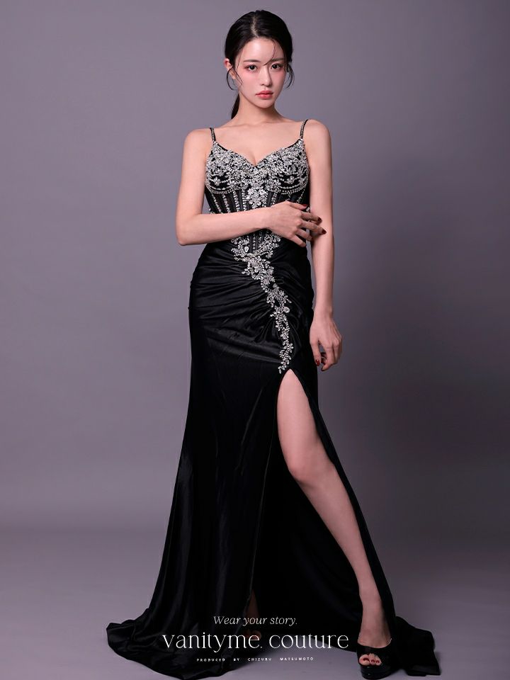 vanityME.couture. バニティミークチュール Eclat Noir（エクラ・ノワール）ロングドレス vctr-l-cm383