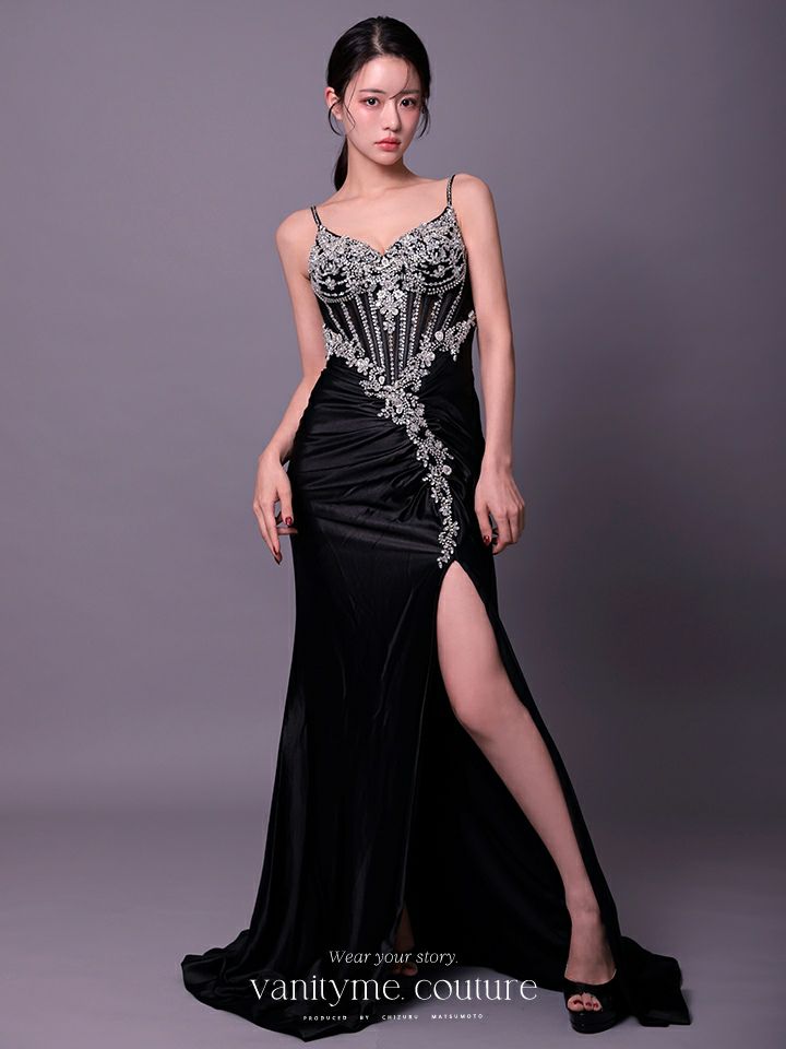 vanityME.couture. バニティミークチュール Eclat Noir（エクラ・ノワール）ロングドレス vctr-l-cm383