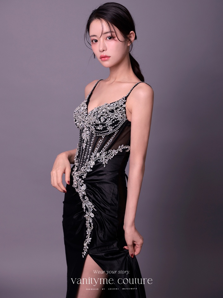 vanityME.couture. バニティミークチュール Eclat Noir（エクラ・ノワール）ロングドレス vctr-l-cm383