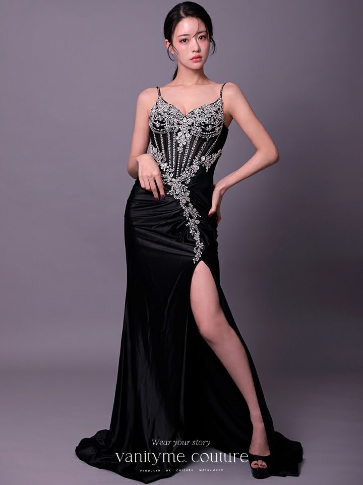 vanityME.couture. バニティミークチュール Eclat Noir（エクラ・ノワール）ロングドレス vctr-l-cm383