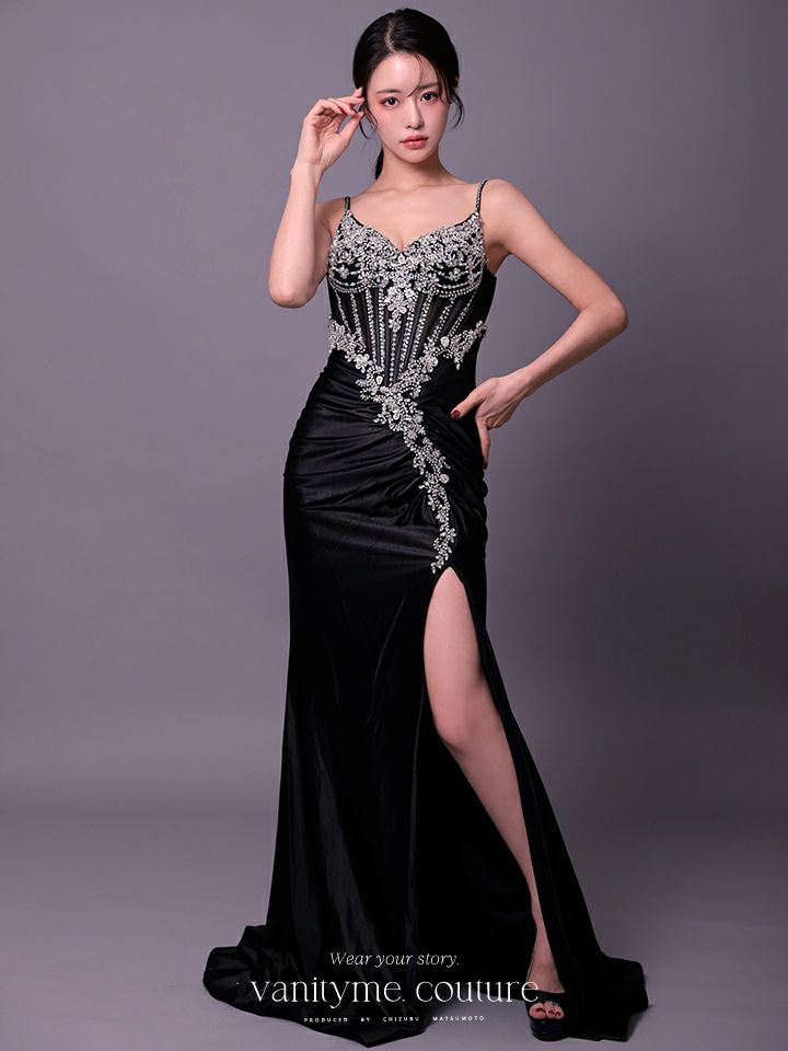vanityME.couture. バニティミークチュール Eclat Noir（エクラ・ノワール）ロングドレス vctr-l-cm383
