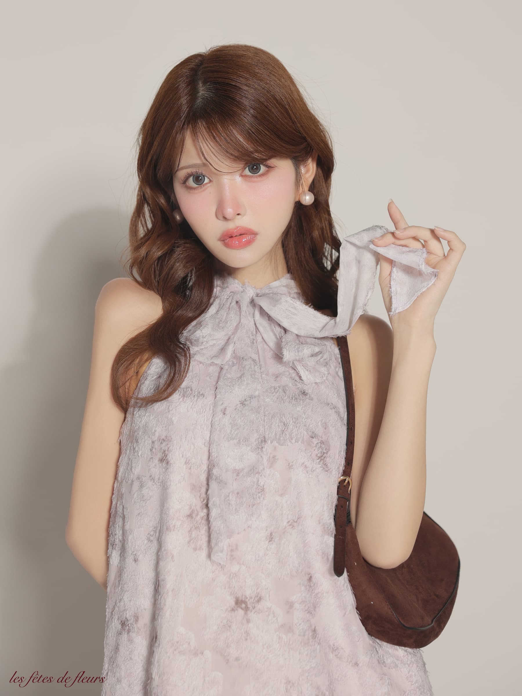 【XSサイズあり】Les fetes de fleurs レフェットデフルール fleurs jacquard mini dress LF4625-c