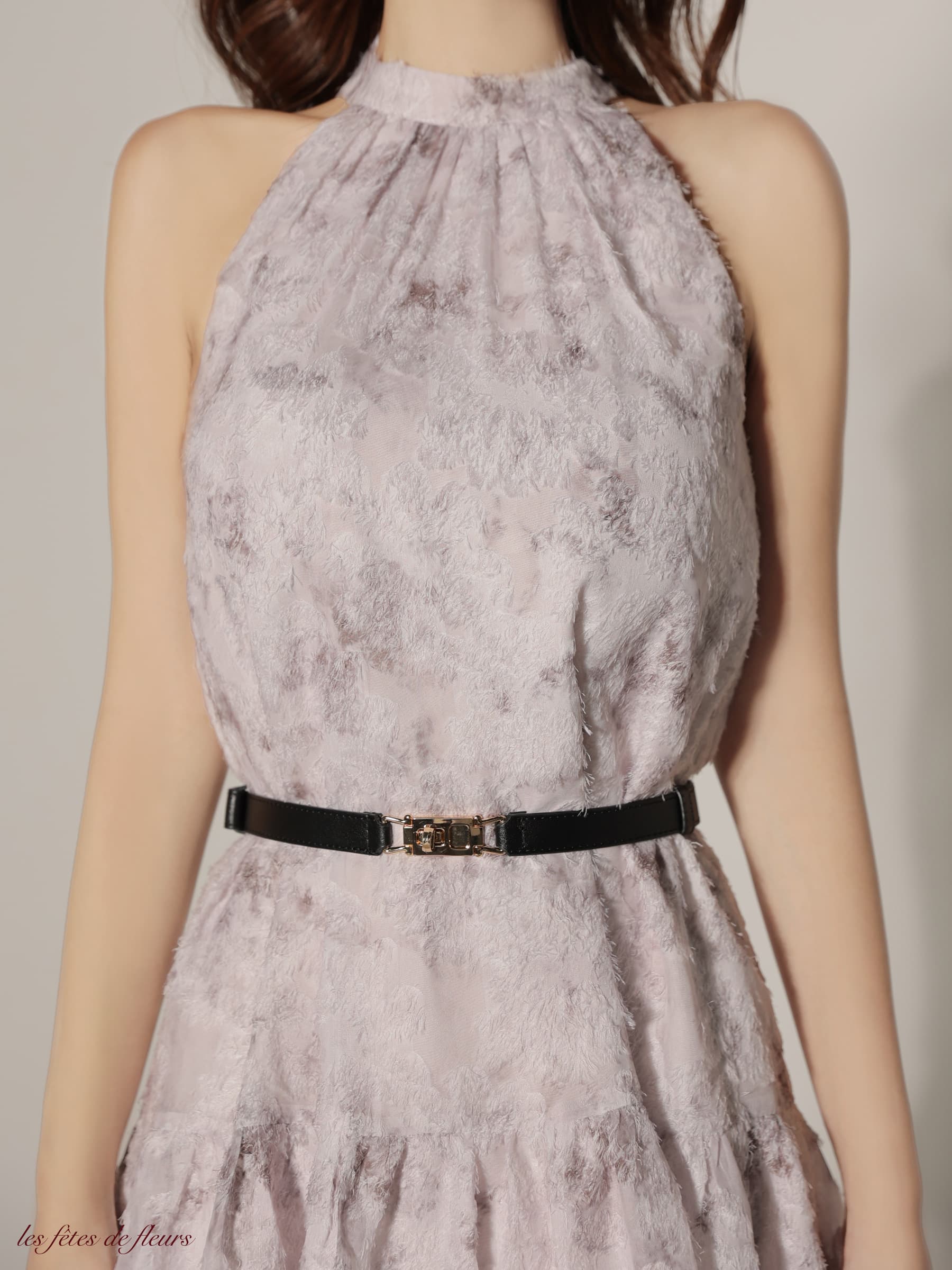 【XSサイズあり】Les fetes de fleurs レフェットデフルール fleurs jacquard mini dress LF4625-c