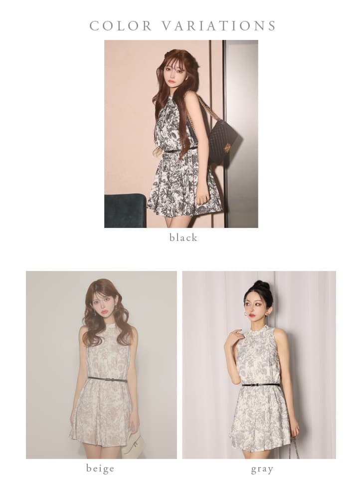 【XSサイズあり】Les fetes de fleurs レフェットデフルール belle bloom mini dress LF4613-c