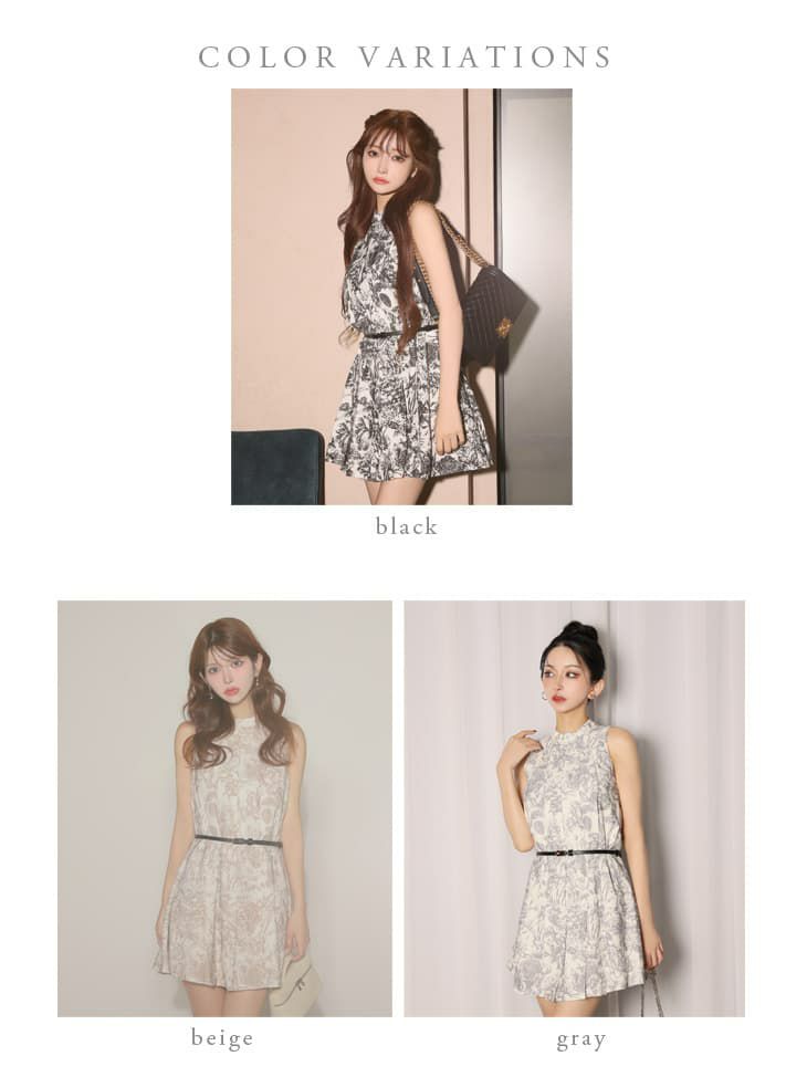 【XSサイズあり】Les fetes de fleurs レフェットデフルール belle bloom mini dress LF4613-c