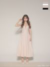【Lサイズあり】charmer jacquard back ribbon long dress LF4635-c