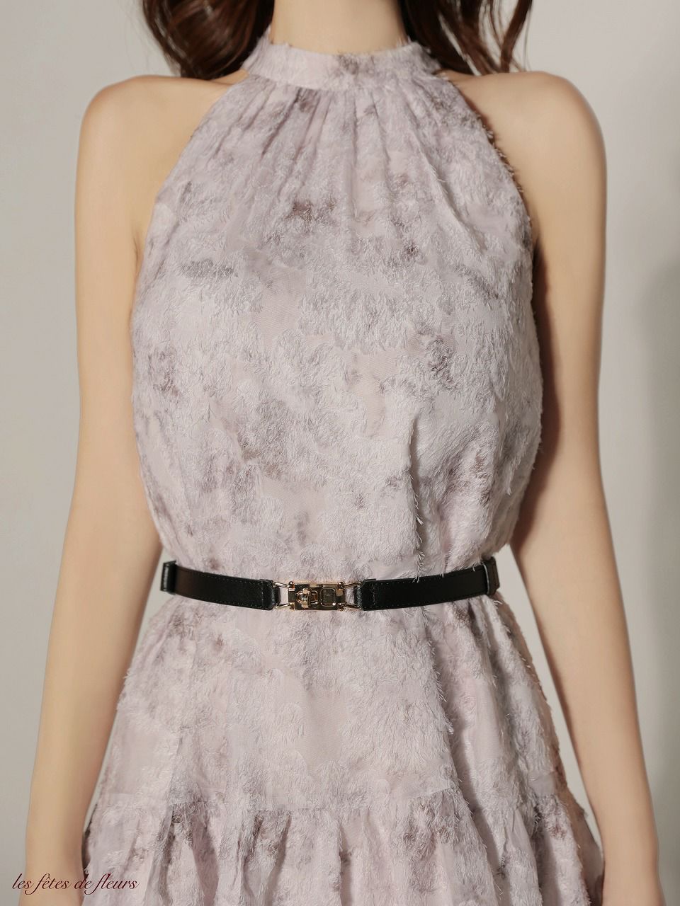 Les fetes de fleurs レフェットデフルール【XSサイズあり】 fleurs jacquard mini dress LF4625