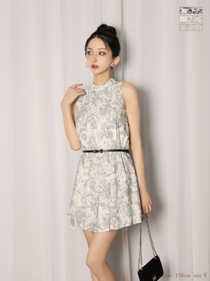 Les fetes de fleurs レフェットデフルール【XSサイズあり】 belle bloom mini dress LF4613