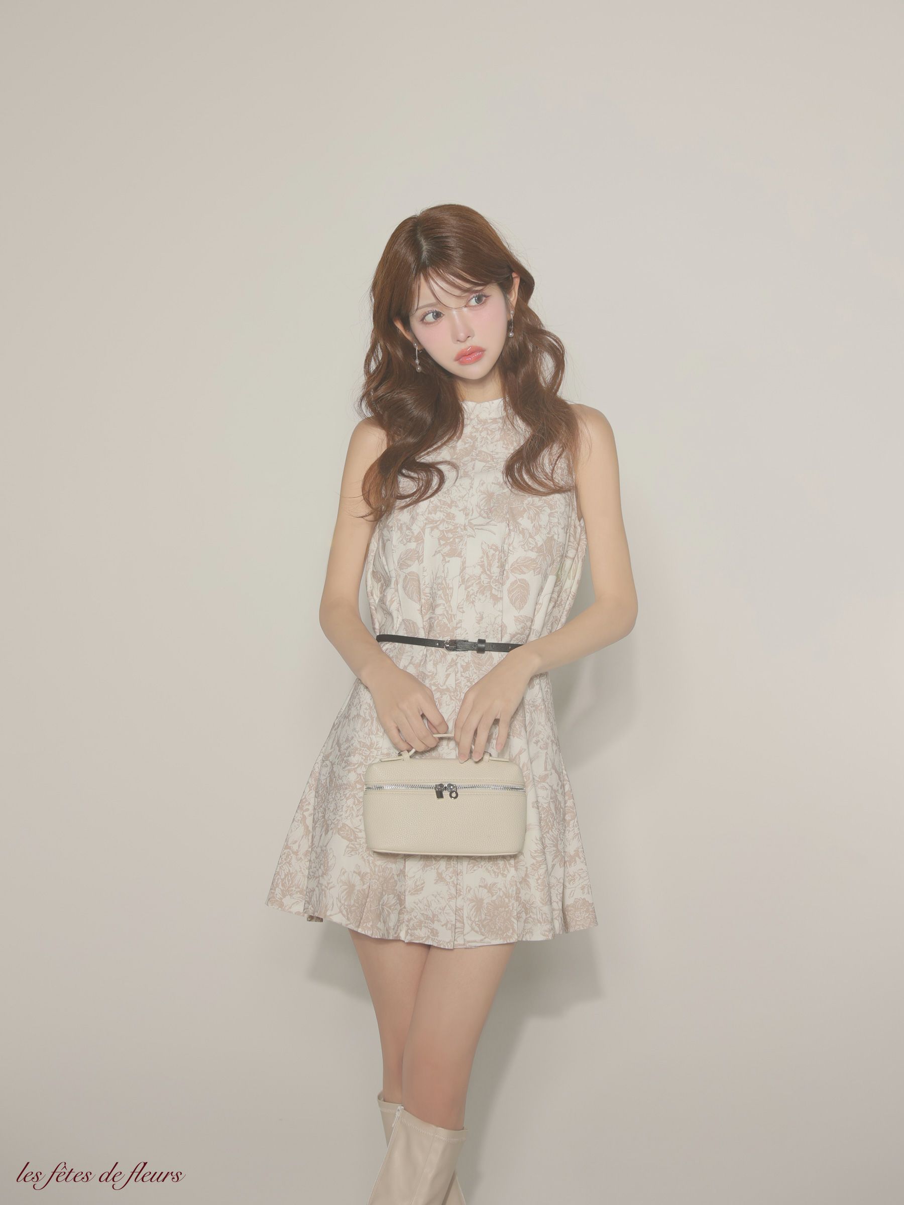 Les fetes de fleurs レフェットデフルール【XSサイズあり】 belle bloom mini dress LF4613