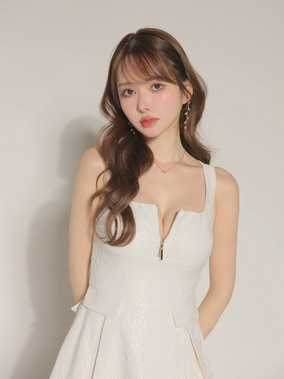 Les fetes de fleurs レフェットデフルール 【Lサイズあり】charmer jacquard back ribbon long dress LF4635