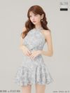 ROBE de FLEURS ローブドフルール 【XSサイズあり】ジャガードホルターネックフレアミニキャバドレス fm4624
