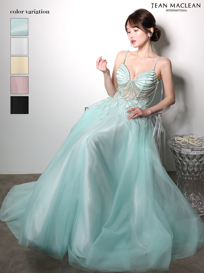 JEAN MACLEAN ジャンマクレーン シャンデリアビジュー/ジュエリー/パールチェーン/姫/ロングドレス  ja51004