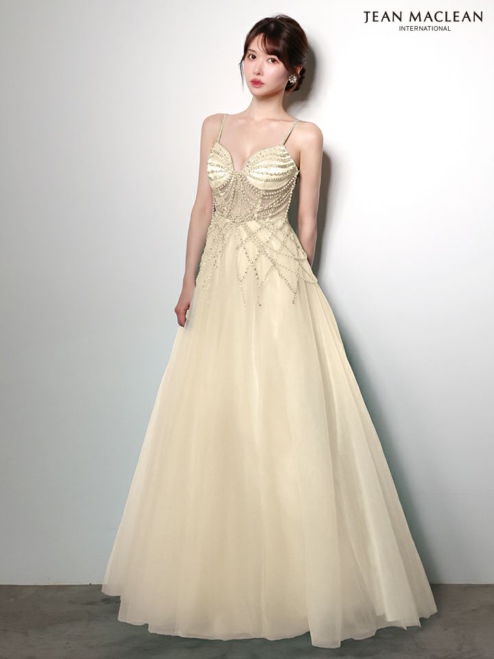 JEAN MACLEAN ジャンマクレーン シャンデリアビジュー/ジュエリー/パールチェーン/姫/ロングドレス  ja51004